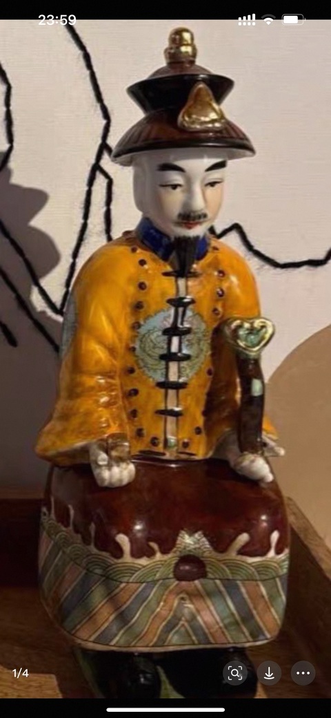 古玩陶瓷人物像真品鑒賞圖