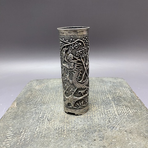 古玩陶瓷龍紋香筒真品鑒賞圖