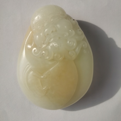 古玩玉器和田玉達(dá)摩掛件真品鑒賞圖