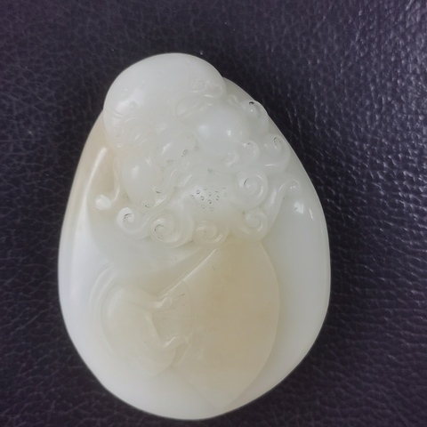 古玩玉器和田玉達(dá)摩掛件真品鑒賞圖