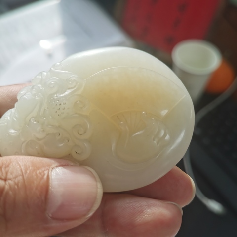 古玩玉器和田玉達(dá)摩掛件真品鑒賞圖