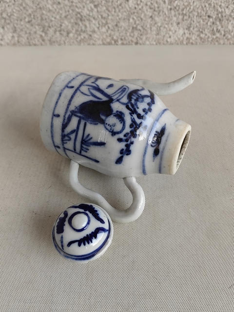 古玩陶瓷仕女紋青花執(zhí)壺拍賣，當前價格850元