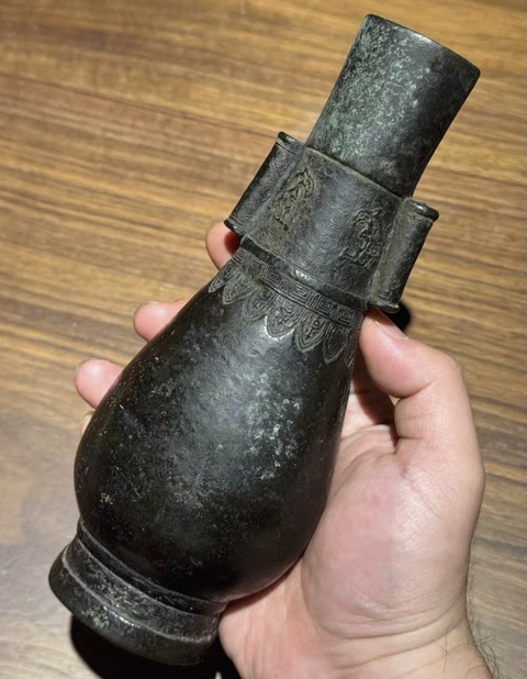 古玩銅器銅瓶真品鑒賞圖