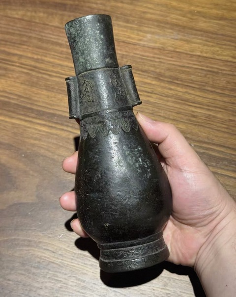 古玩銅器銅瓶真品鑒賞圖