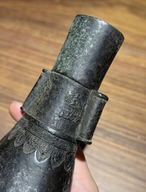 古玩銅器銅瓶真品鑒賞圖