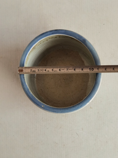 古玩陶瓷青花圈足筒式香爐真品鑒賞圖