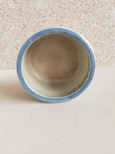 古玩陶瓷青花圈足筒式香爐拍賣，當前價格398元