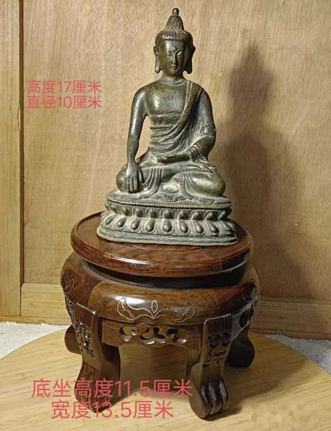 古玩銅器銅釋迦摩尼真品鑒賞圖