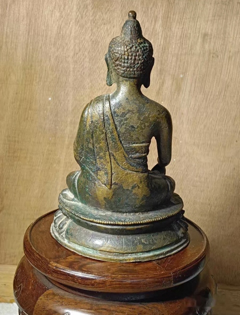 古玩銅器銅釋迦摩尼真品鑒賞圖