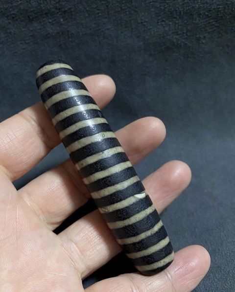 古玩玉器現代工藝鑲蝕線珠真品鑒賞圖