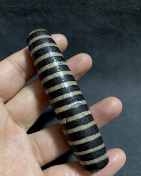 古玩玉器現代工藝鑲蝕線珠真品鑒賞圖