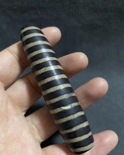 古玩玉器現代工藝鑲蝕線珠真品鑒賞圖