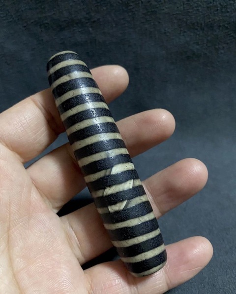 古玩玉器現代工藝鑲蝕線珠真品鑒賞圖