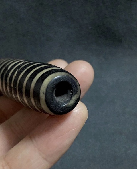 古玩玉器現代工藝鑲蝕線珠真品鑒賞圖