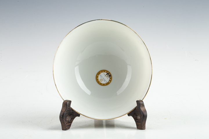 古玩陶瓷民國·粉彩竹隱清風(fēng)紋碗真品鑒賞圖