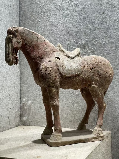 古玩陶瓷唐·棗紅馬拍賣，當前價格12000元