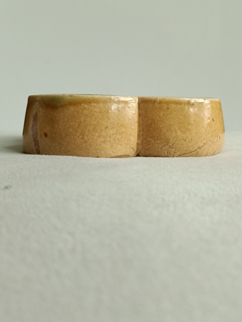 古玩陶瓷明末清初 黃釉財源廣進花瓦真品鑒賞圖