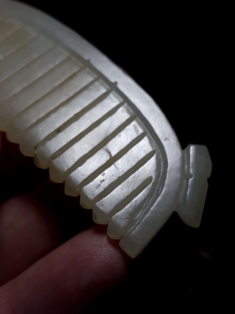 古玩玉器和田玉梳真品鑒賞圖