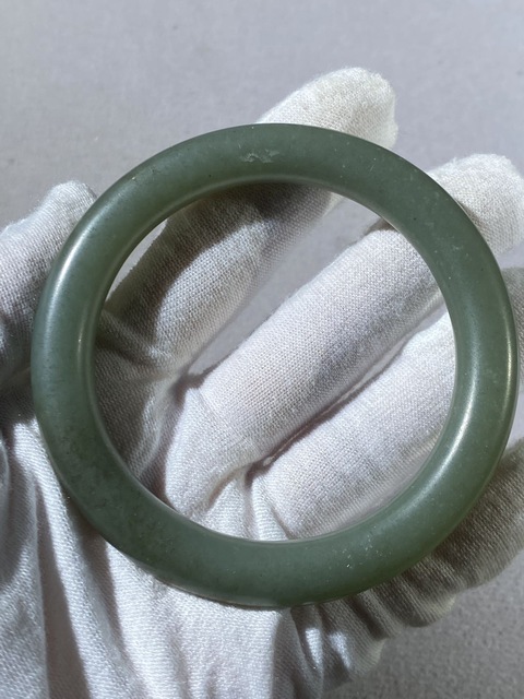 古玩玉器青玉手鐲真品鑒賞圖