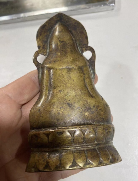 古玩銅器銅觀音真品鑒賞圖