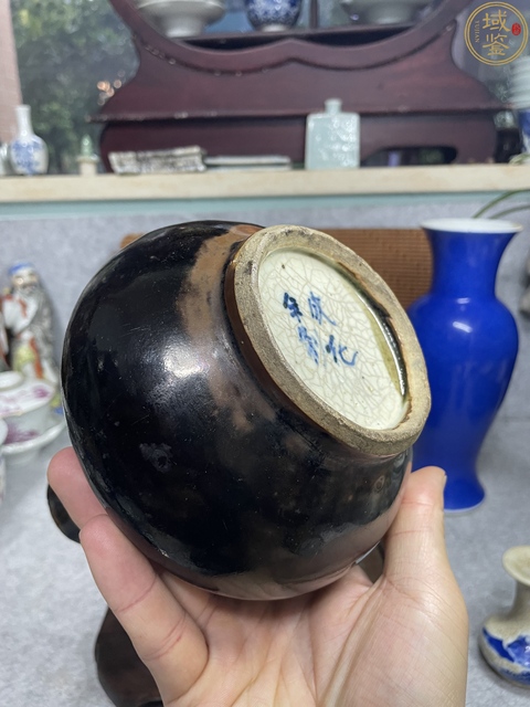 古玩陶瓷黑釉瓶真品鑒賞圖