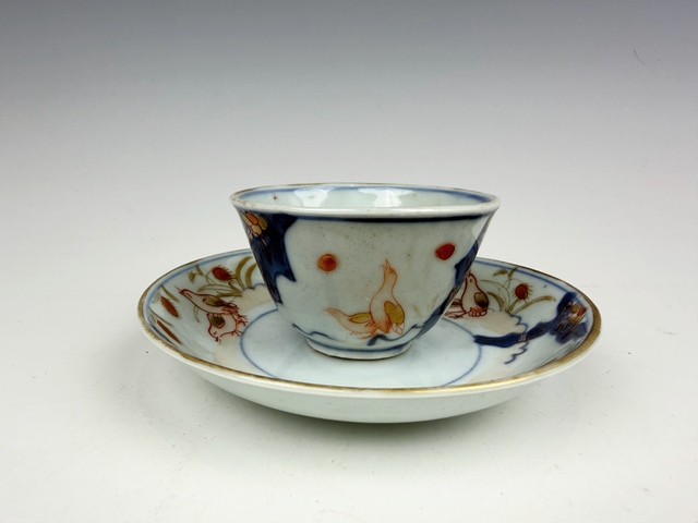 古玩陶瓷清康熙·青花加彩安居樂業(yè)杯碟拍賣，當前價格0元