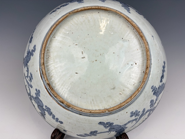 古玩陶瓷明萬歷·青花錦雞鹿紋深腹大盤真品鑒賞圖