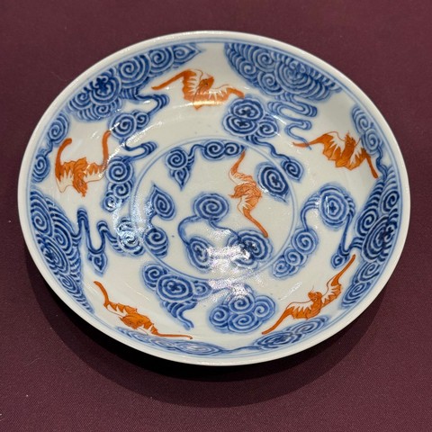 古玩陶瓷洪福齊天盤(pán)拍賣(mài)，當(dāng)前價(jià)格20000元