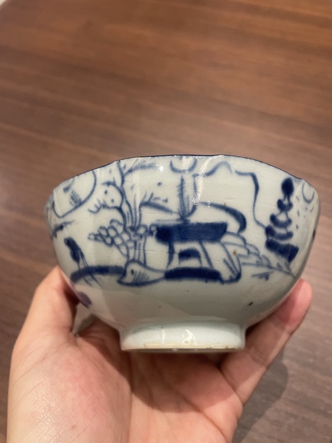 古玩陶瓷青花山水紋碗拍賣，當(dāng)前價(jià)格580元