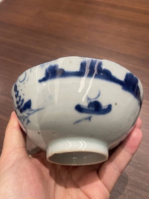 古玩陶瓷青花山水紋碗拍賣，當(dāng)前價(jià)格580元