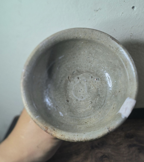 古玩陶瓷青釉高足杯真品鑒賞圖