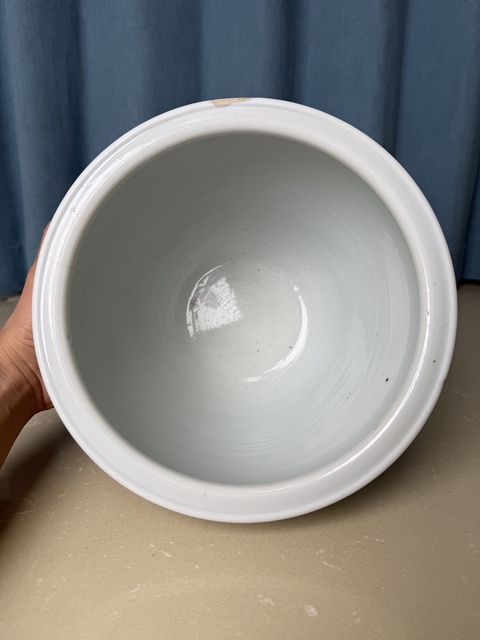 古玩陶瓷清康熙 青花山水人物紋案缸真品鑒賞圖