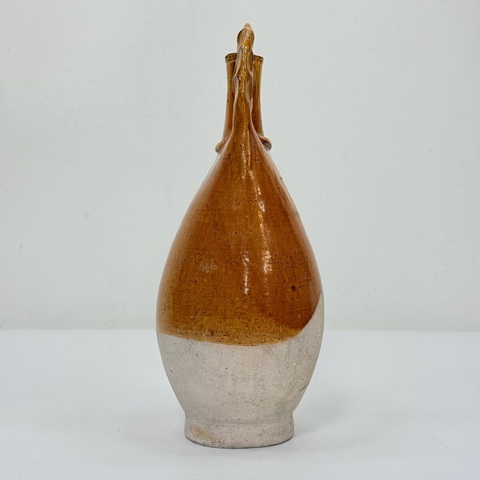 古玩陶瓷遼代黃釉皮囊壺真品鑒賞圖