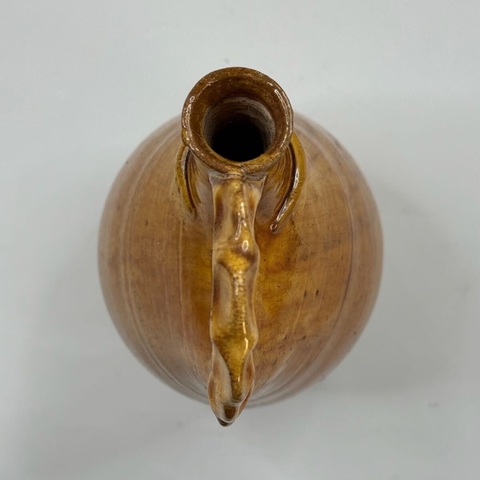 古玩陶瓷遼代黃釉皮囊壺真品鑒賞圖