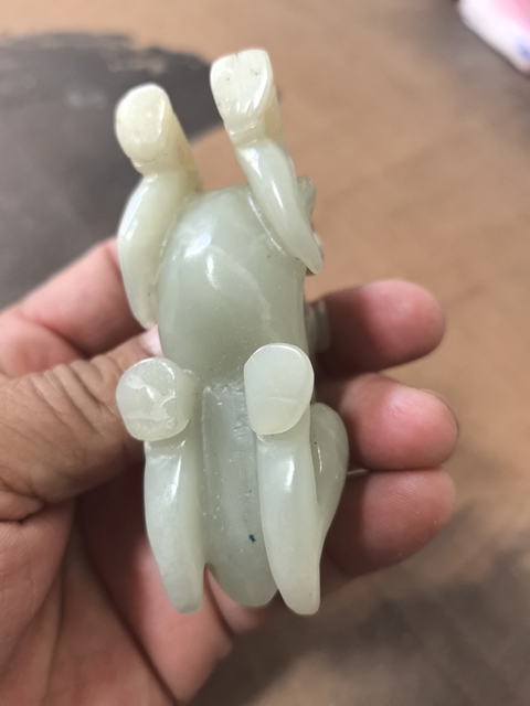 古玩玉器和田玉鹿擺件真品鑒賞圖