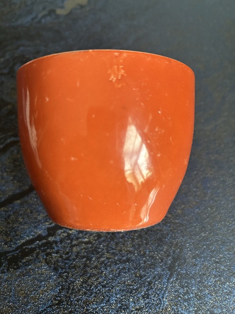 古玩陶瓷珊瑚紅釉蓋缸真品鑒賞圖