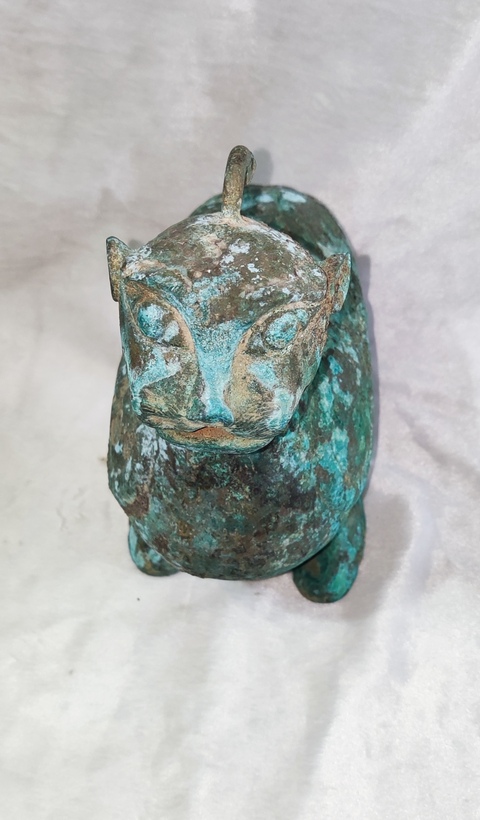 古玩字畫銅瑞獸壺真品鑒賞圖