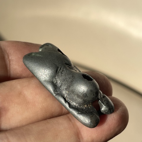 古玩雜項雪獅拖甲真品鑒賞圖