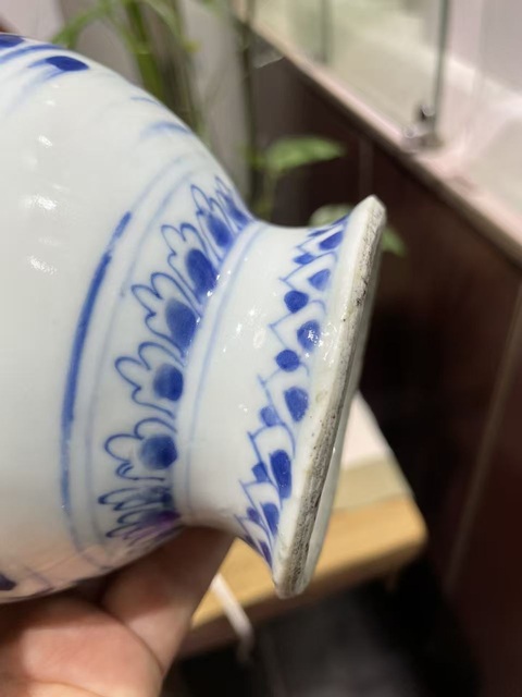 古玩陶瓷明崇禎 青花人物紋茶壺真品鑒賞圖