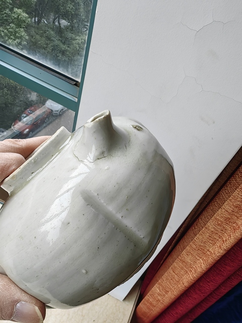 古玩陶瓷青白釉瓜楞壺真品鑒賞圖