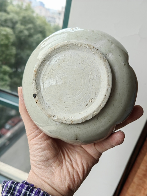 古玩陶瓷青白釉瓜楞壺真品鑒賞圖