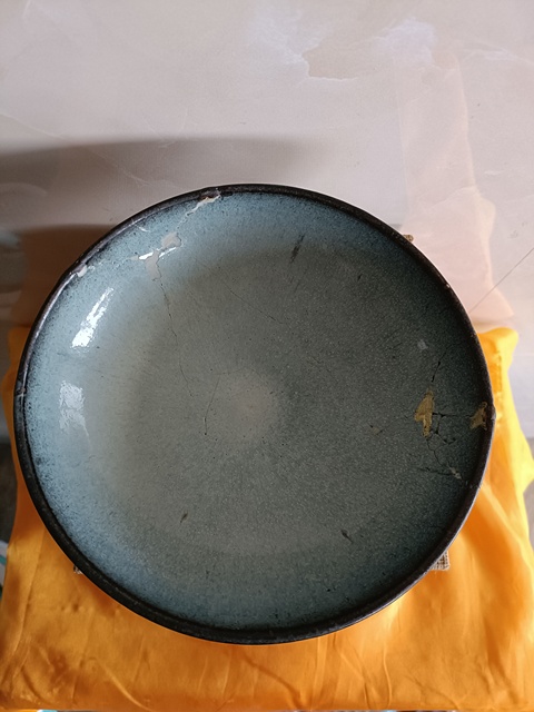 古玩陶瓷鈞窯天藍釉碗真品鑒賞圖