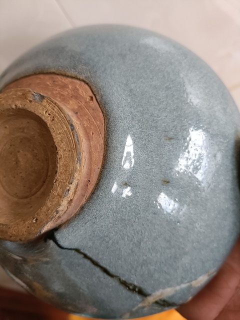 古玩陶瓷鈞窯天藍釉碗真品鑒賞圖