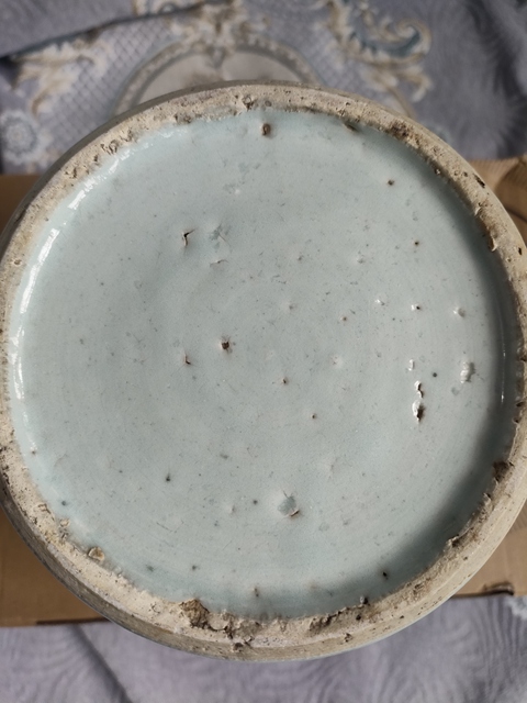 古玩陶瓷青花鳳眼罐真品鑒賞圖