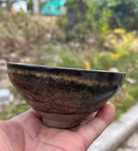 古玩陶瓷建窯茶葉末釉茶盞真品鑒賞圖
