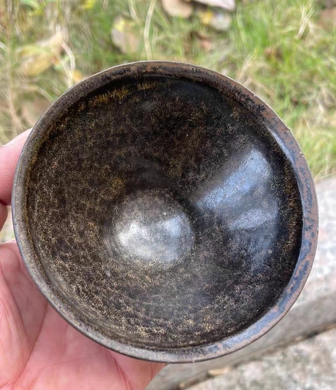 古玩陶瓷建窯茶葉末釉茶盞真品鑒賞圖