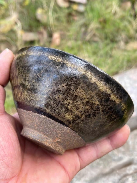 古玩陶瓷建窯茶葉末釉茶盞真品鑒賞圖