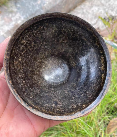 古玩陶瓷建窯茶葉末釉茶盞真品鑒賞圖