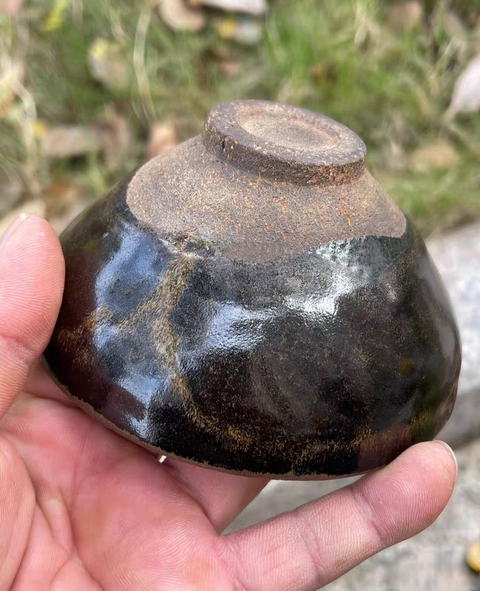 古玩陶瓷建窯茶葉末釉茶盞真品鑒賞圖