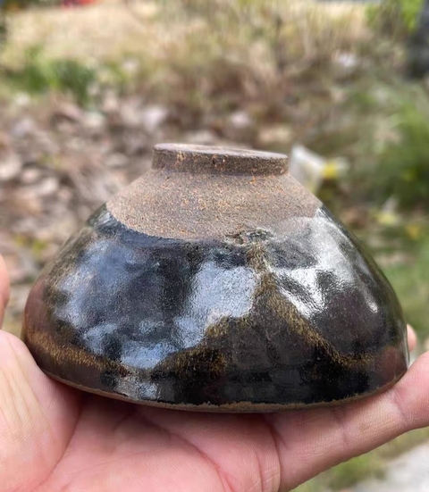 古玩陶瓷建窯茶葉末釉茶盞真品鑒賞圖